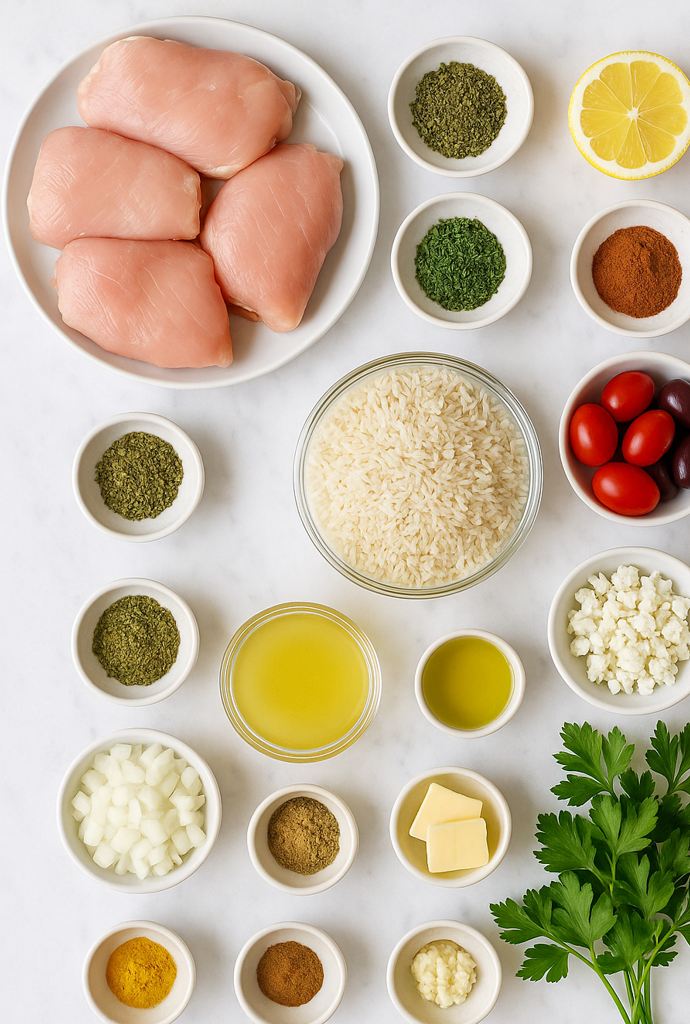 mediterranean chicken rice recipe ingredients