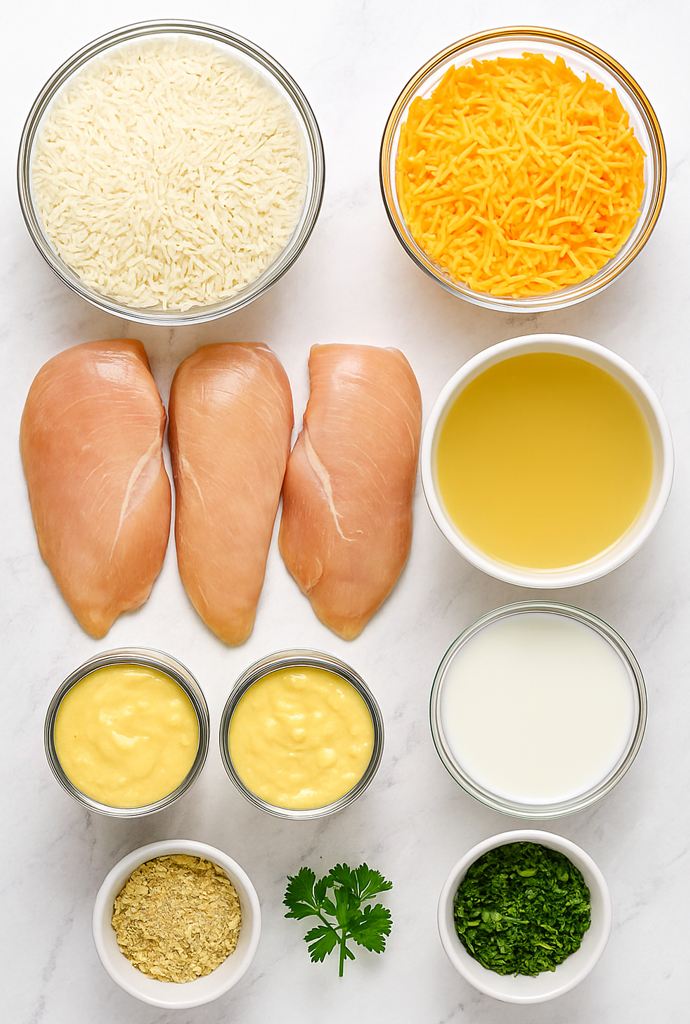cheesy chicken and rice casserole ingredients
