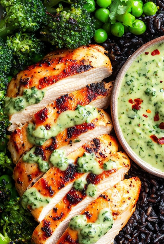 chicken and black rice