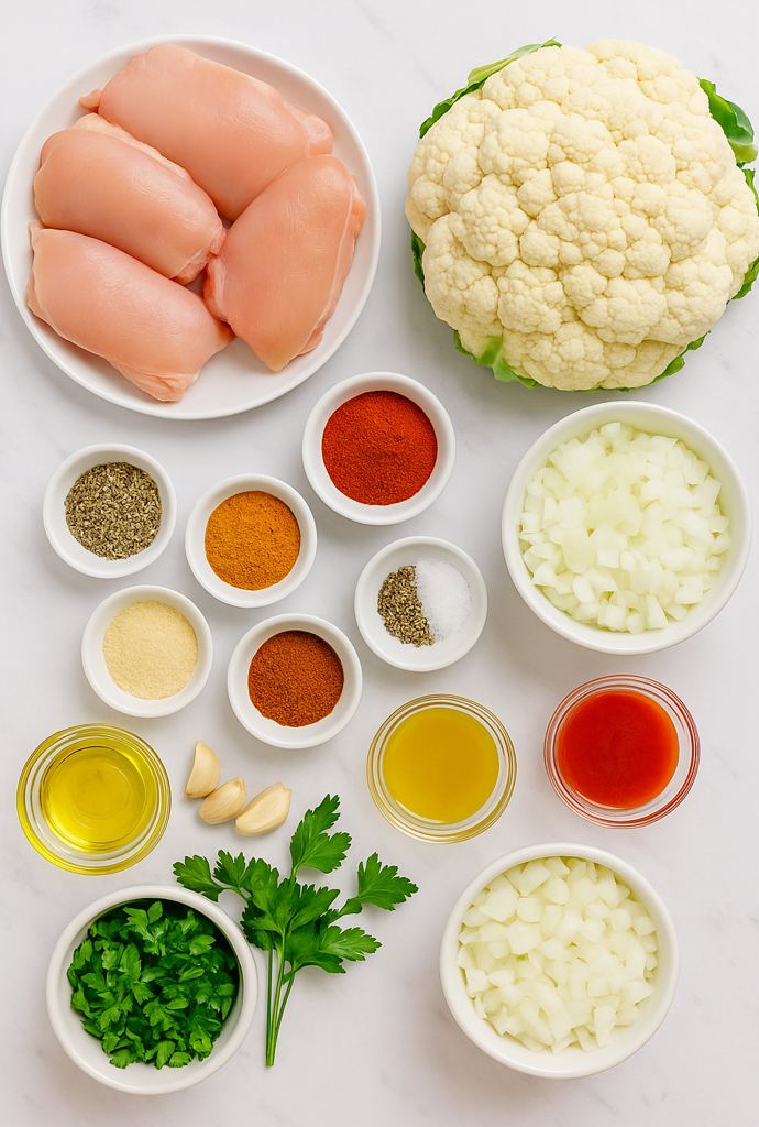 chicken and cauliflower rice ingredients
