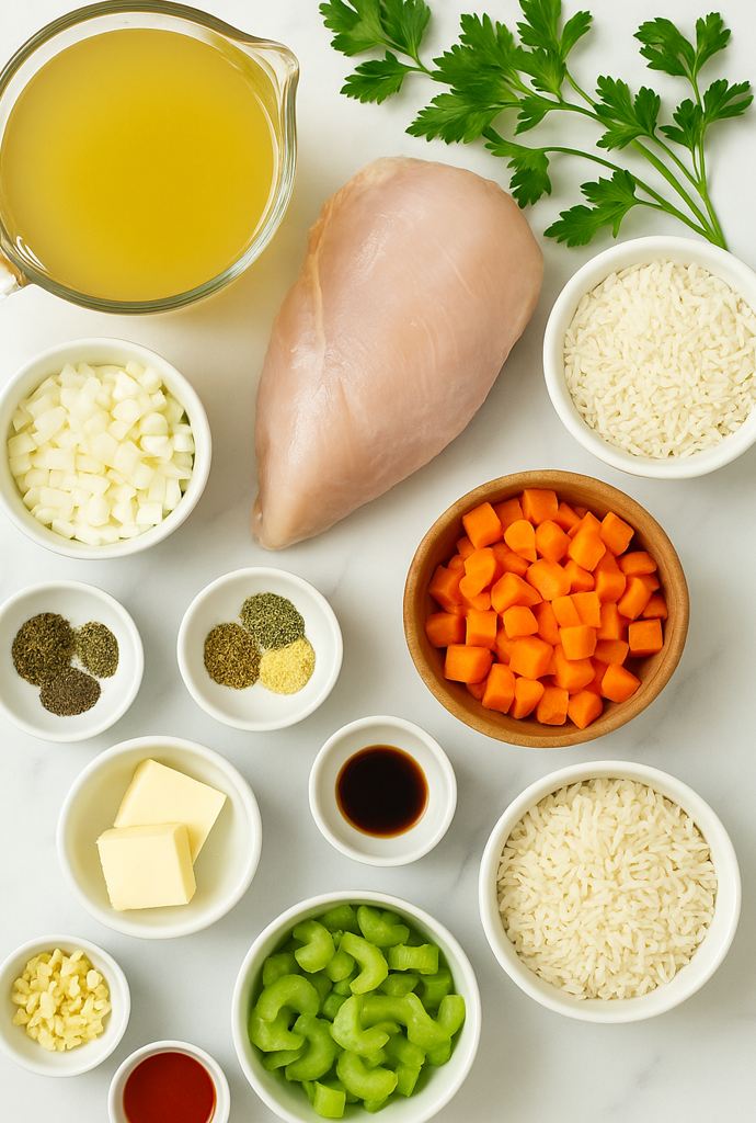 chicken and rice soup recipe ingredients​