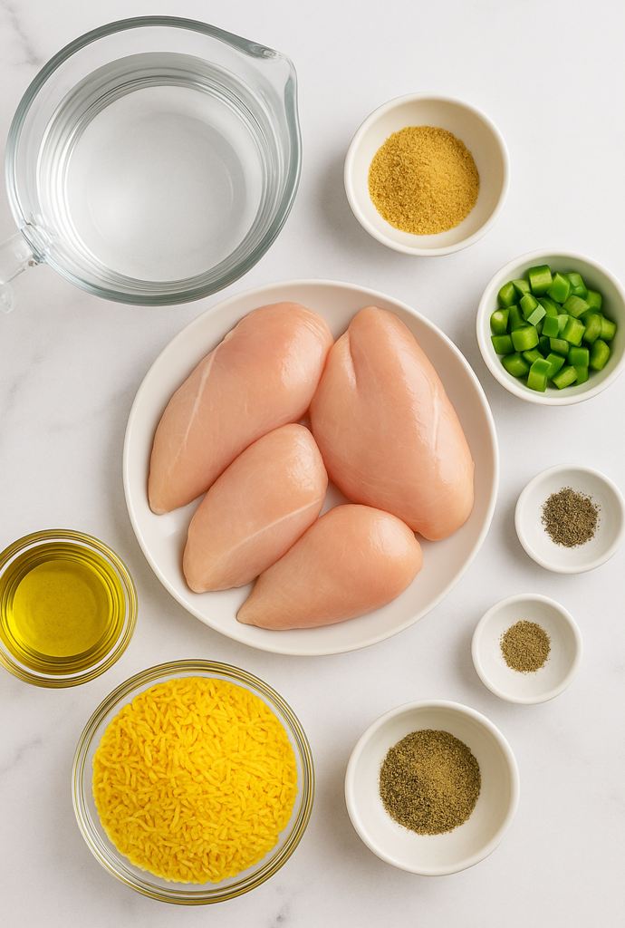 chicken and yellow rice recipe​ ingredients