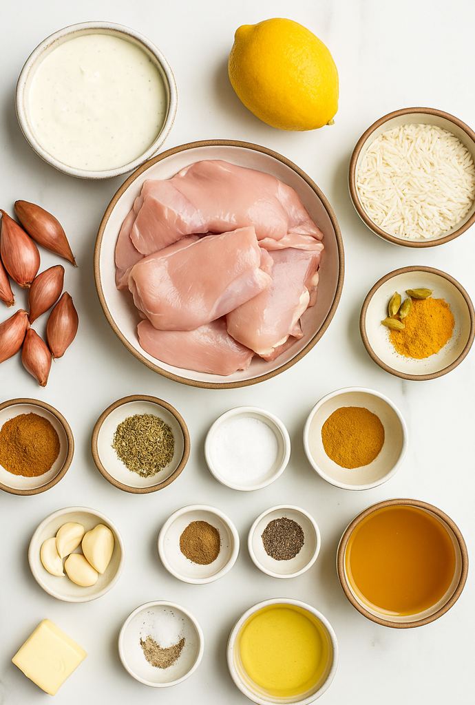 chicken over rice​ ingredients