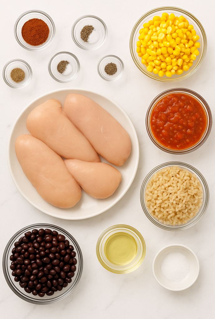 chicken rice and beans ingredients