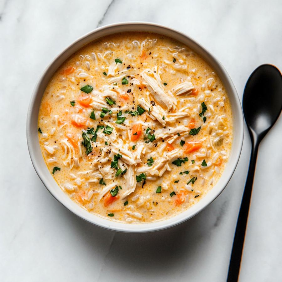 creamy chicken and rice soup​