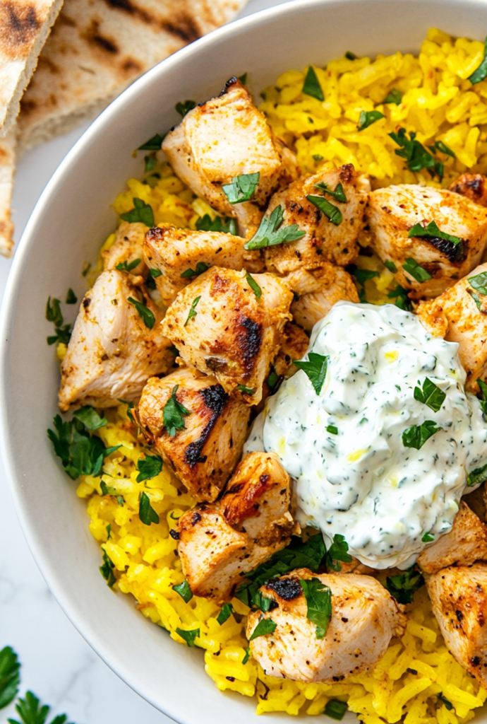 dump and bake chicken tzatziki with rice​ recipe