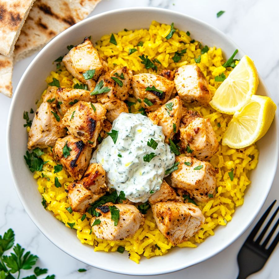 dump and bake chicken tzatziki with rice​