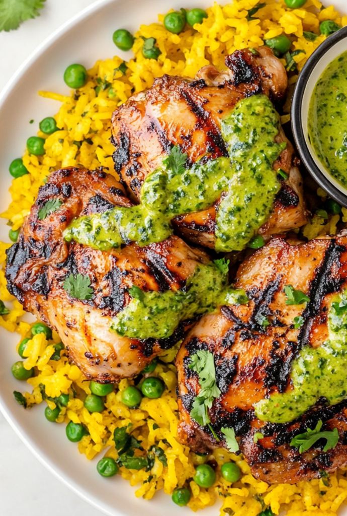 green rice and chicken recipe