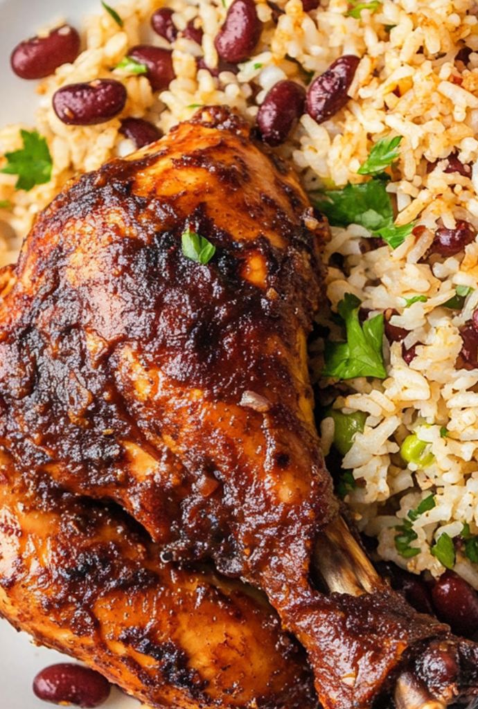 jerk chicken and rice