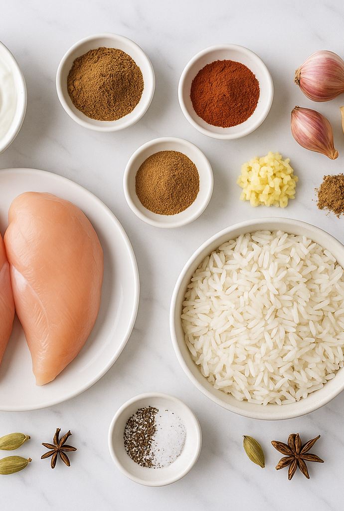 rice with butter chicken​ ingredients