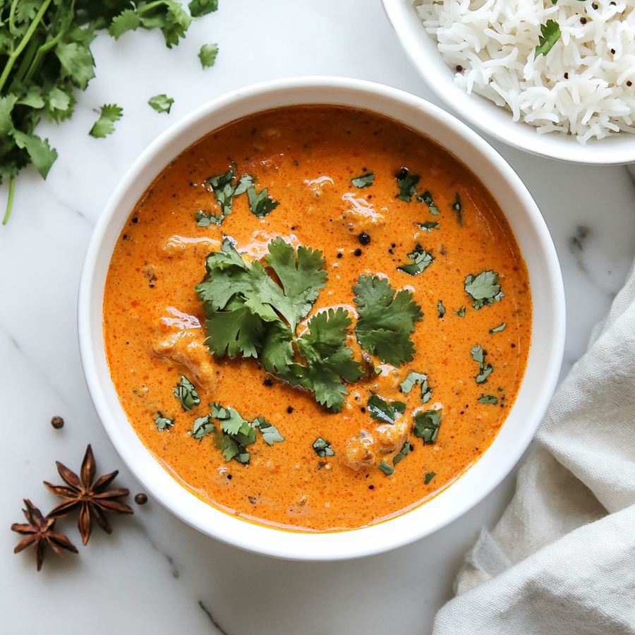 rice with butter chicken​