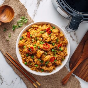 air fryer chicken and rice