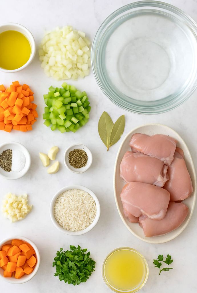 chicken lemon rice soup recipe ingredients