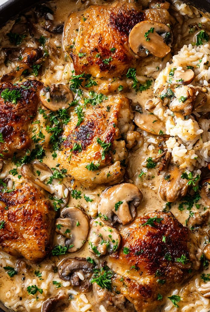 cream of mushroom chicken with rice recipe