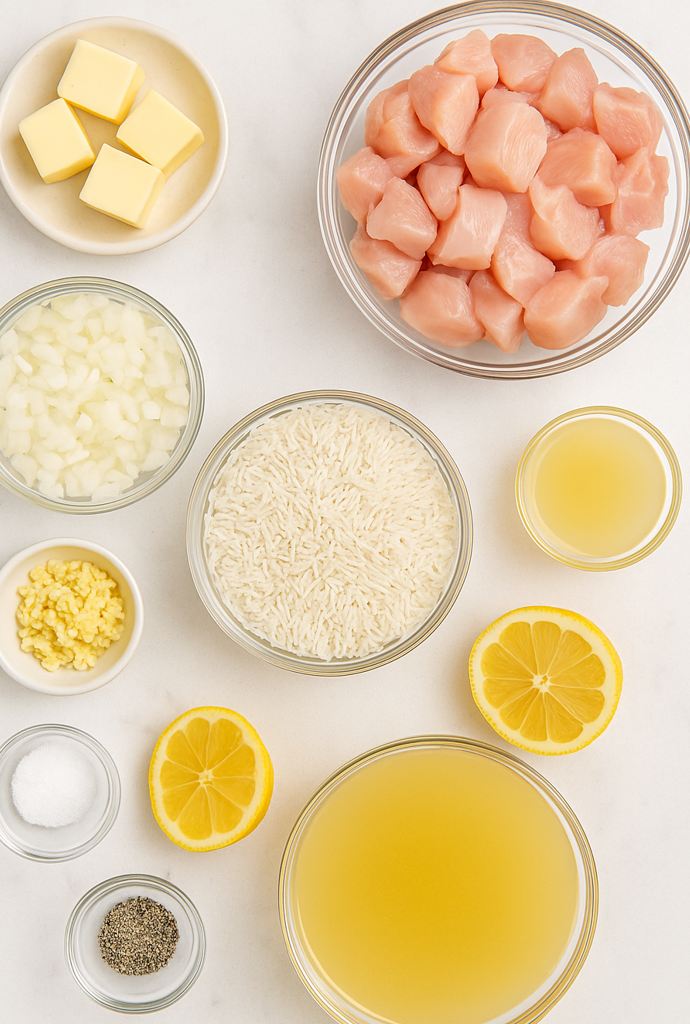 dreamy chicken and rice ingredients