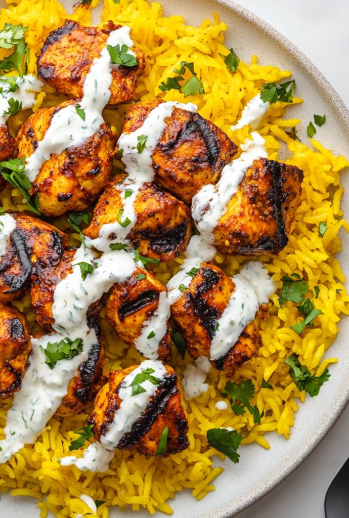 halal chicken over rice recipe