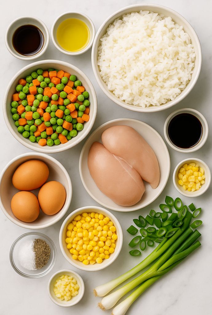 healthy chicken stir fry rice ingredients