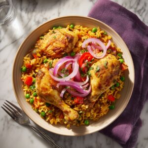 arroz con pollo peruano
