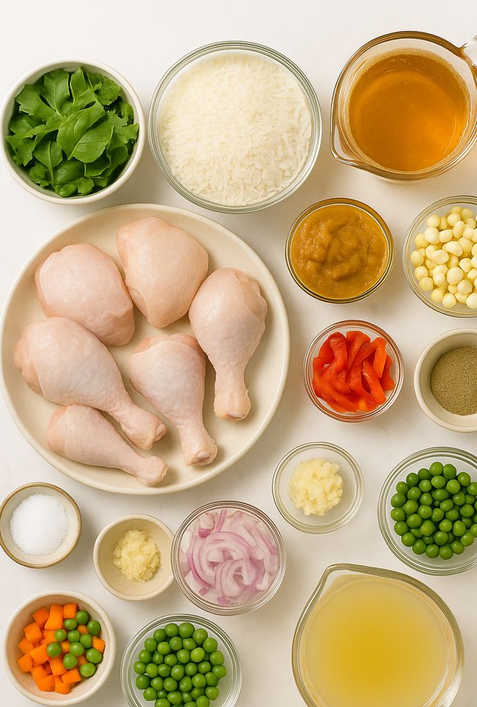 arroz con pollo peruano ingredients