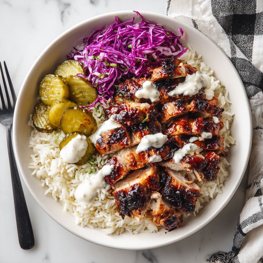bbq grilled chicken and rice