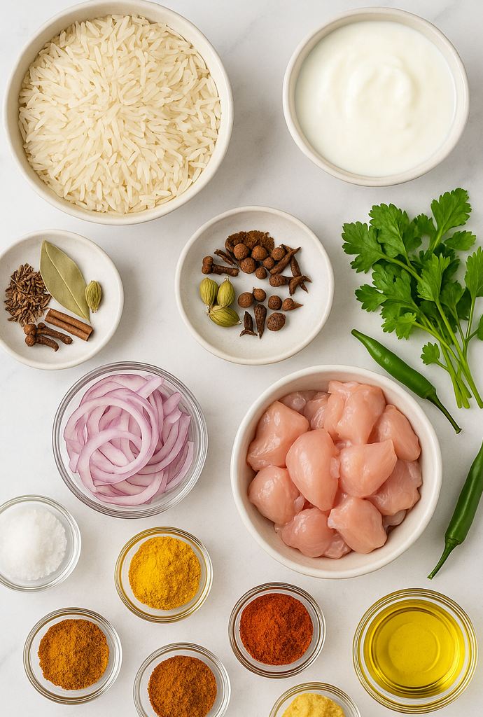 chicken dum biryani ingredients