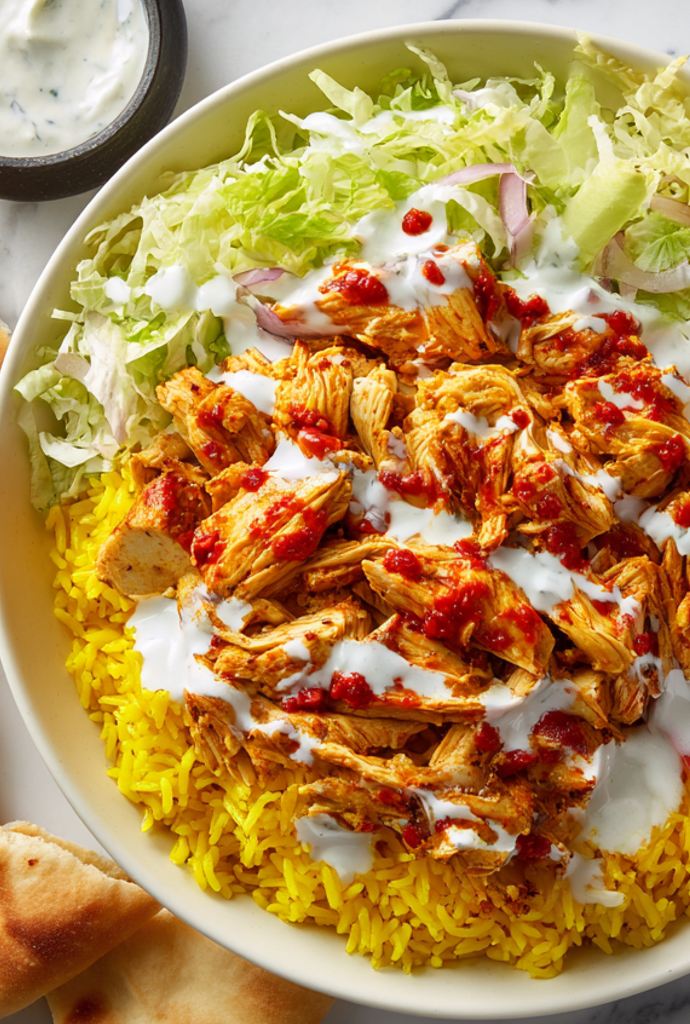 chicken over rice halal recipe
