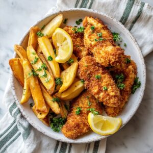 chicken tenders and fries