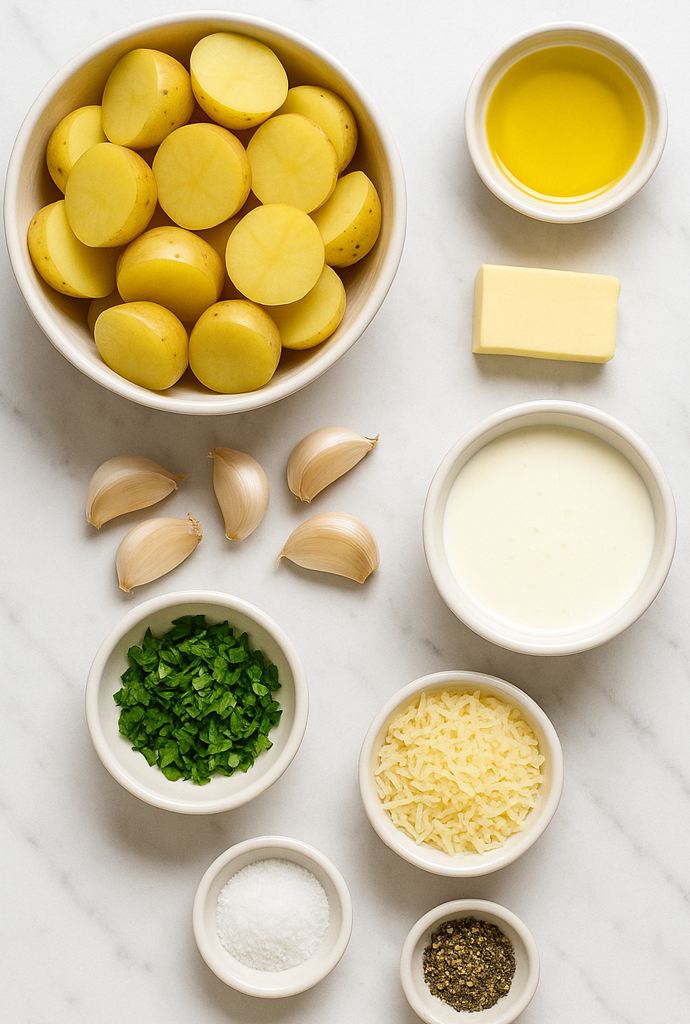creamy garlic sauce baby potatoes ingredients