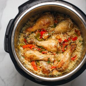 dreamy instant pot chicken and rice