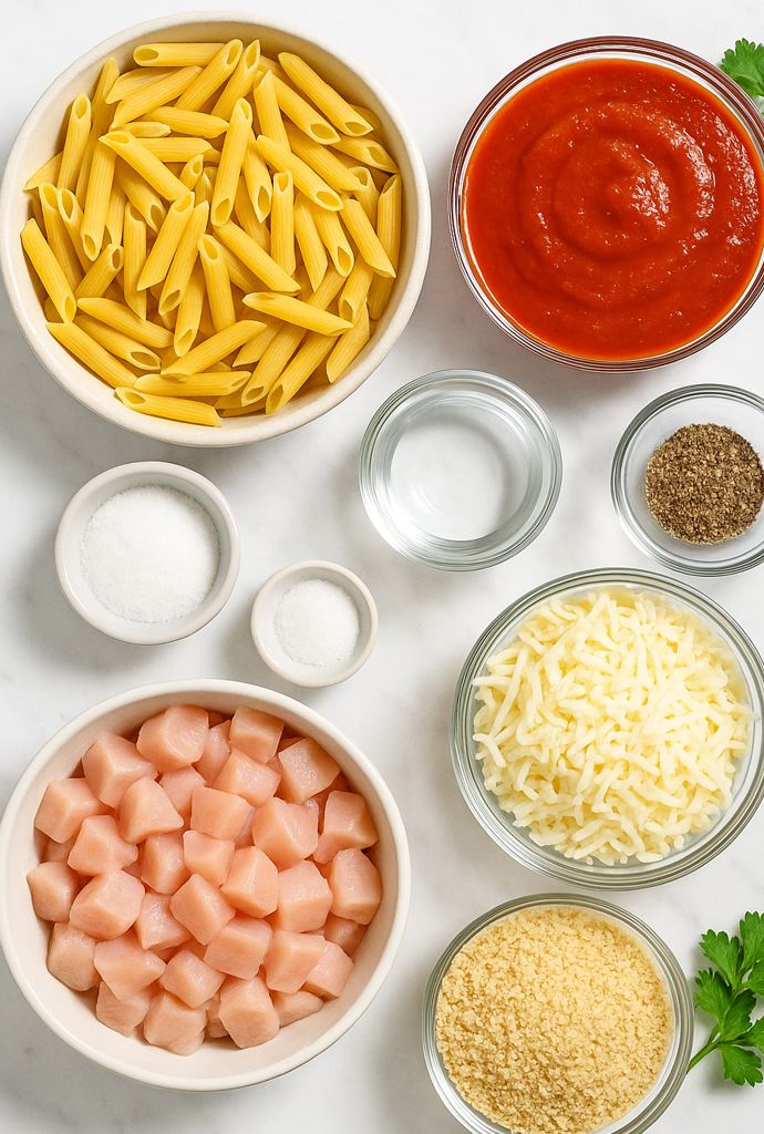 dump-and-bake chicken parmesan casserole ingredients