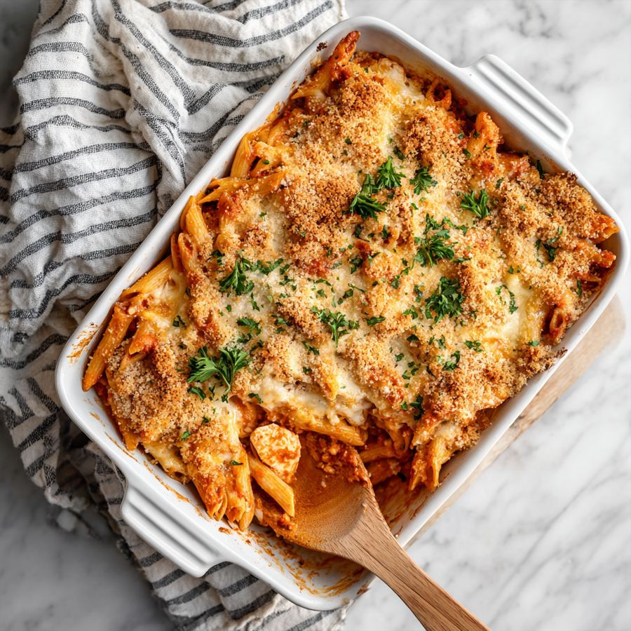 dump-and-bake chicken parmesan casserole