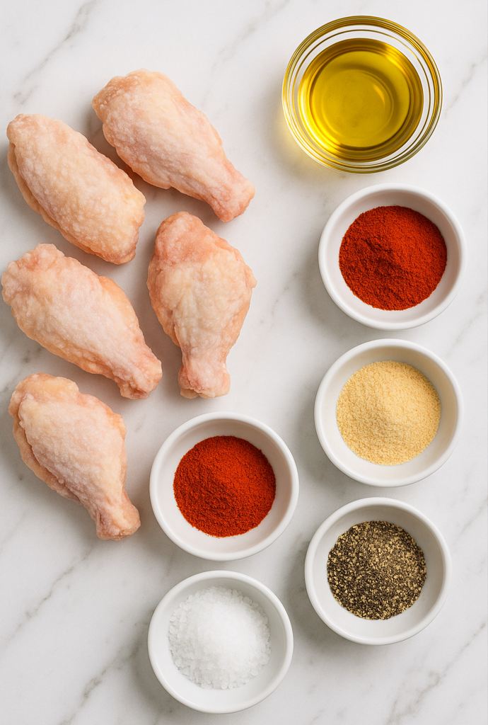 frozen chicken wings in air fryer ingredients