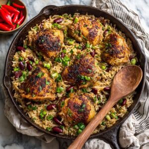 Jamaican jerk chicken rice