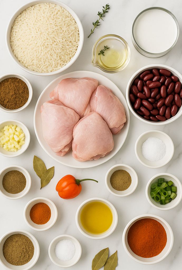Jamaican jerk chicken rice ingredients