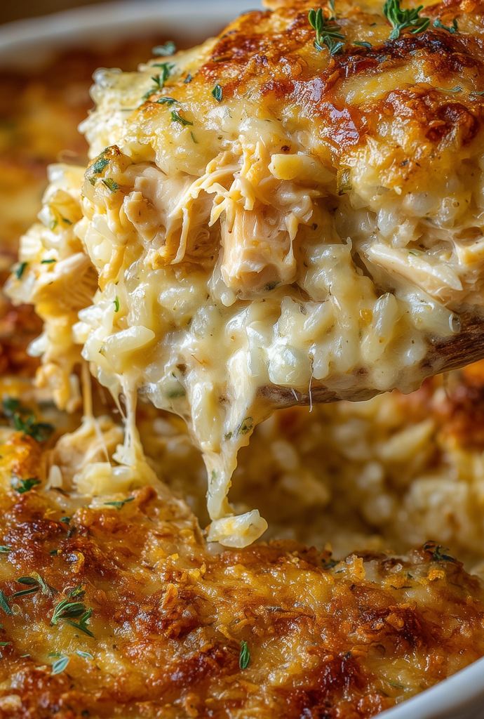 old fashioned chicken and rice casserole recipe