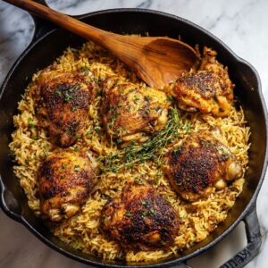 one pan chicken and rice dinner
