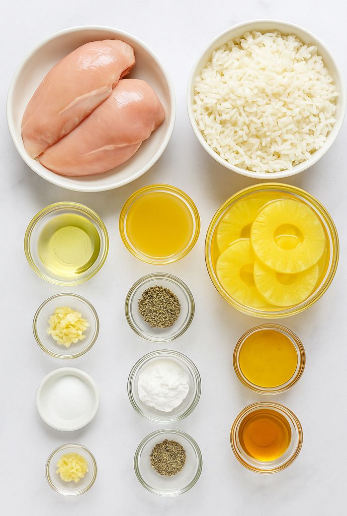 pineapple chicken and rice ingredients