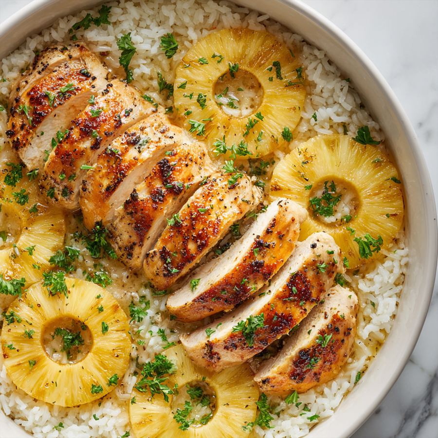 pineapple chicken and rice