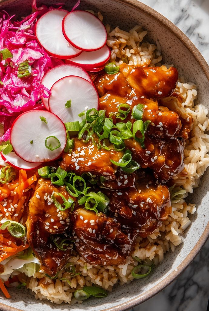 sweet-and-sour chicken bowls recipe