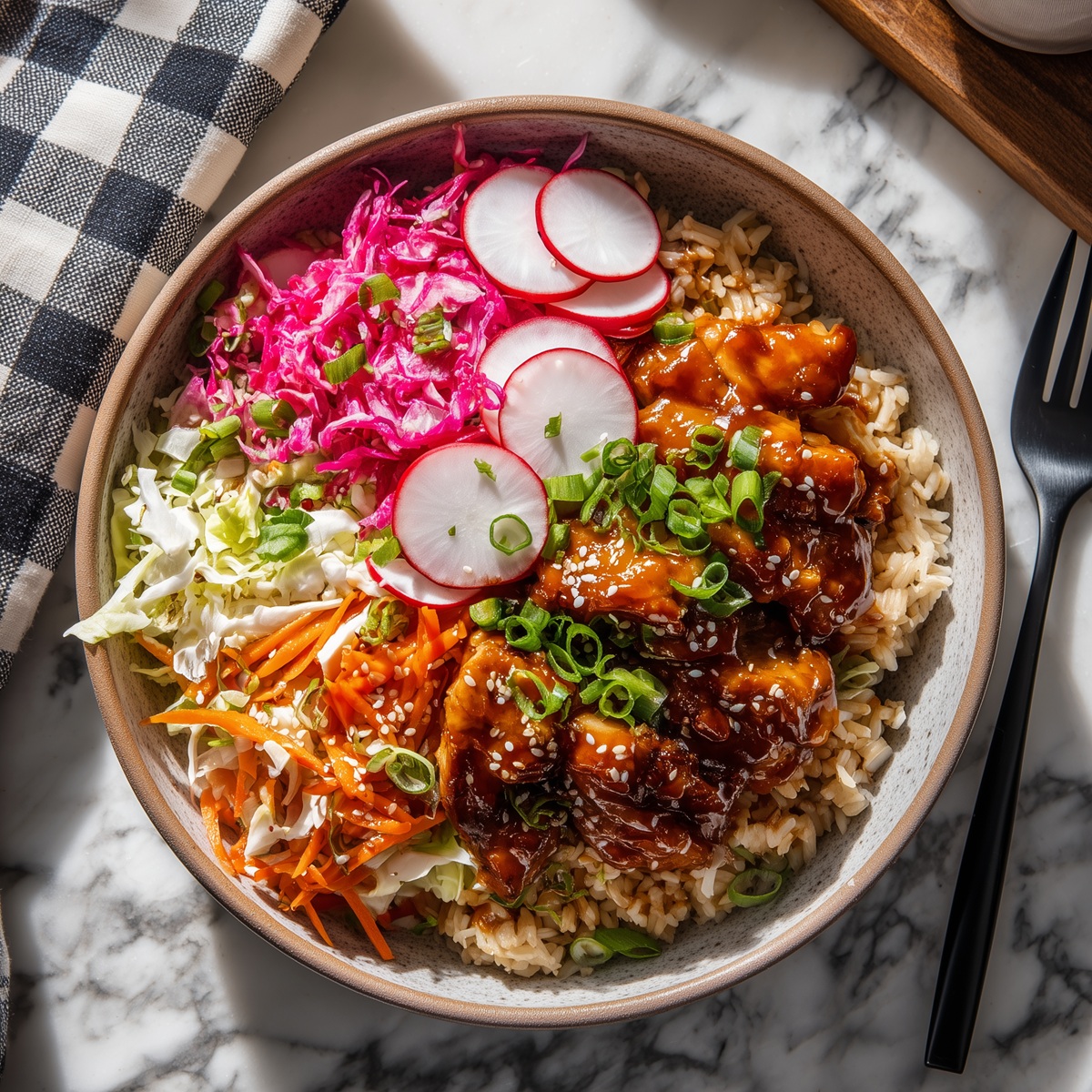 sweet-and-sour chicken bowls