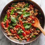 thai basil chicken with jasmine rice