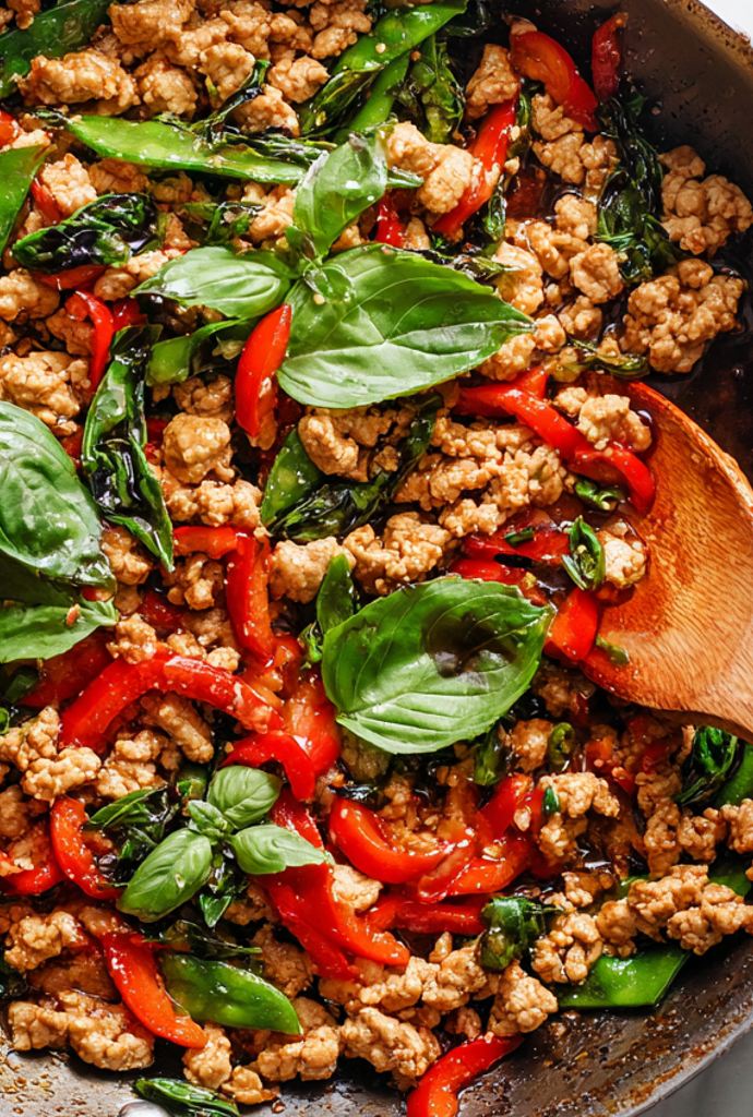 thai basil chicken with jasmine rice recipe