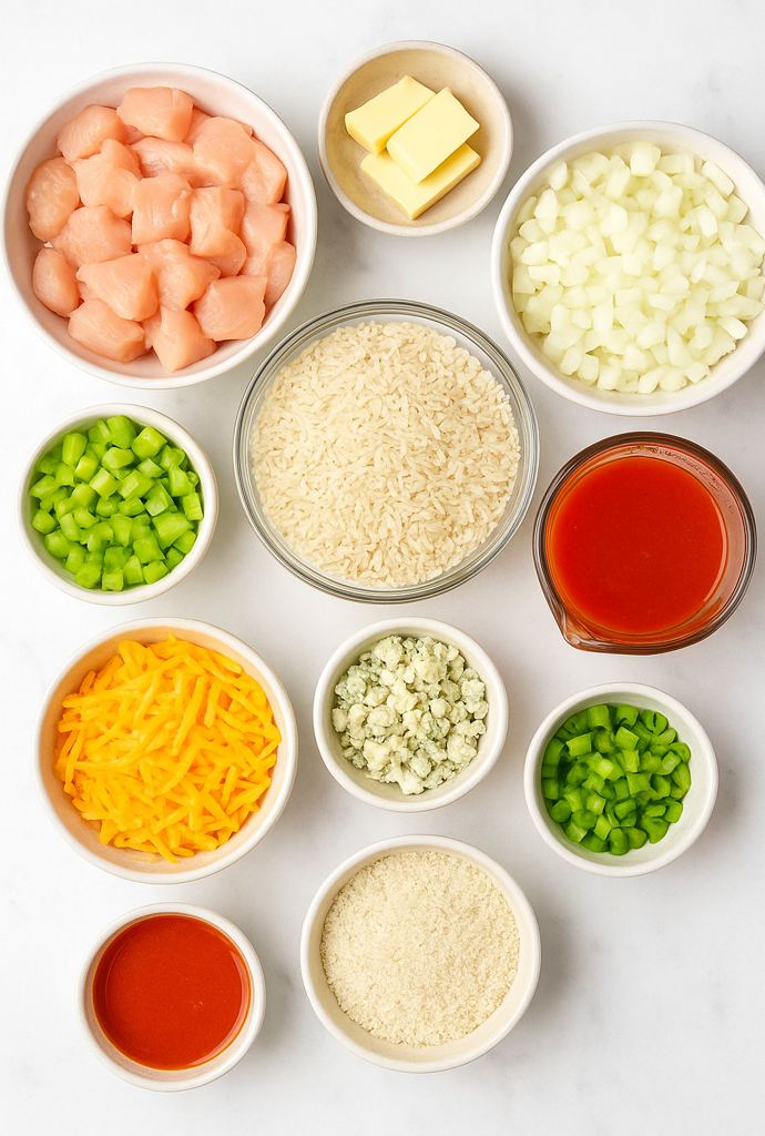Buffalo chicken and rice casserole ingredients