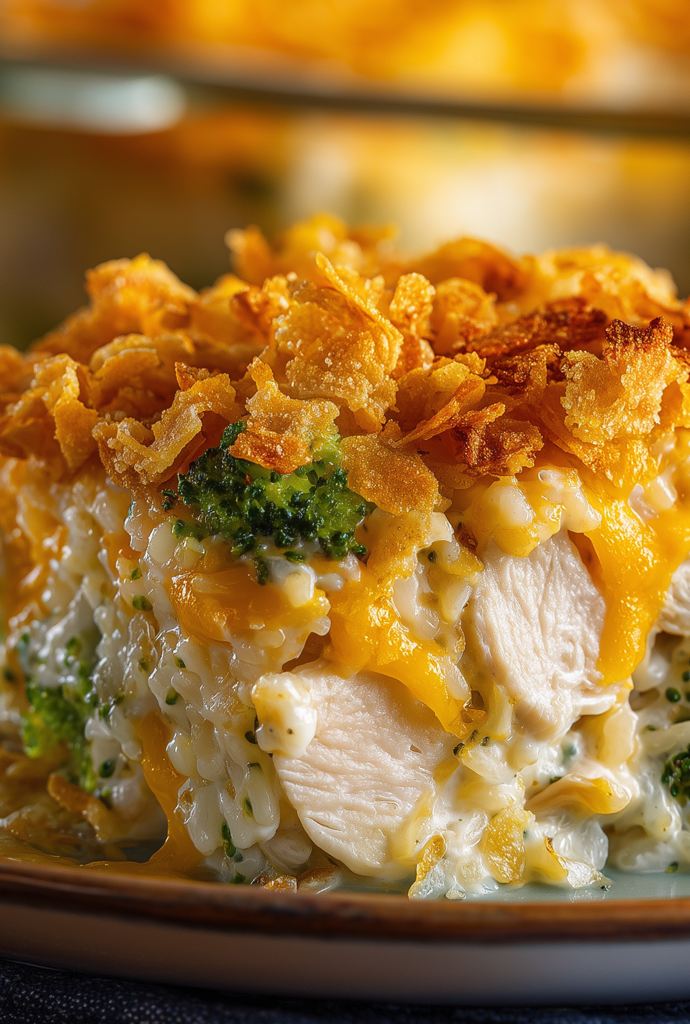 Cheesy chicken broccoli rice casserole recipe