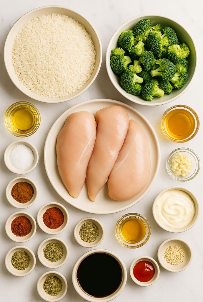 Chicken and rice bowl ingredients