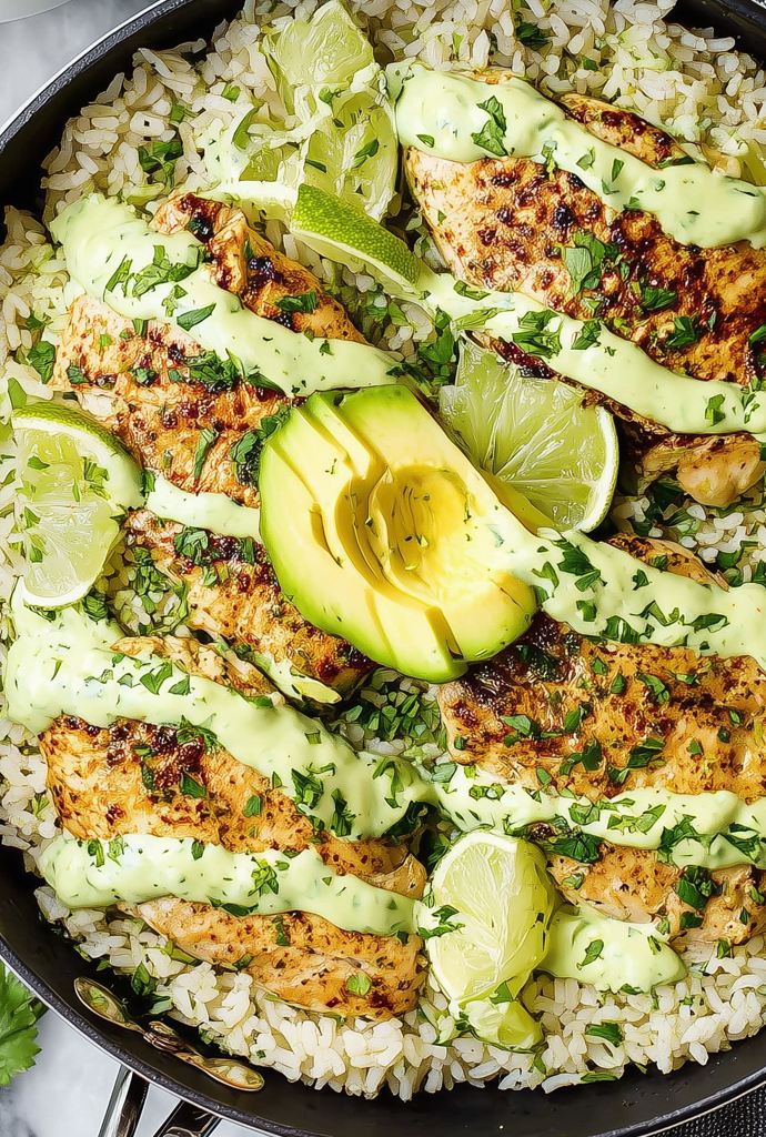 Cilantro lime chicken and rice recipe