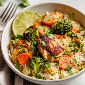 One-pot Green Curry Chicken and Rice