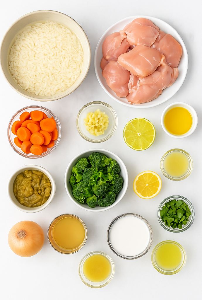 One-pot Green Curry Chicken and Rice Ingredients