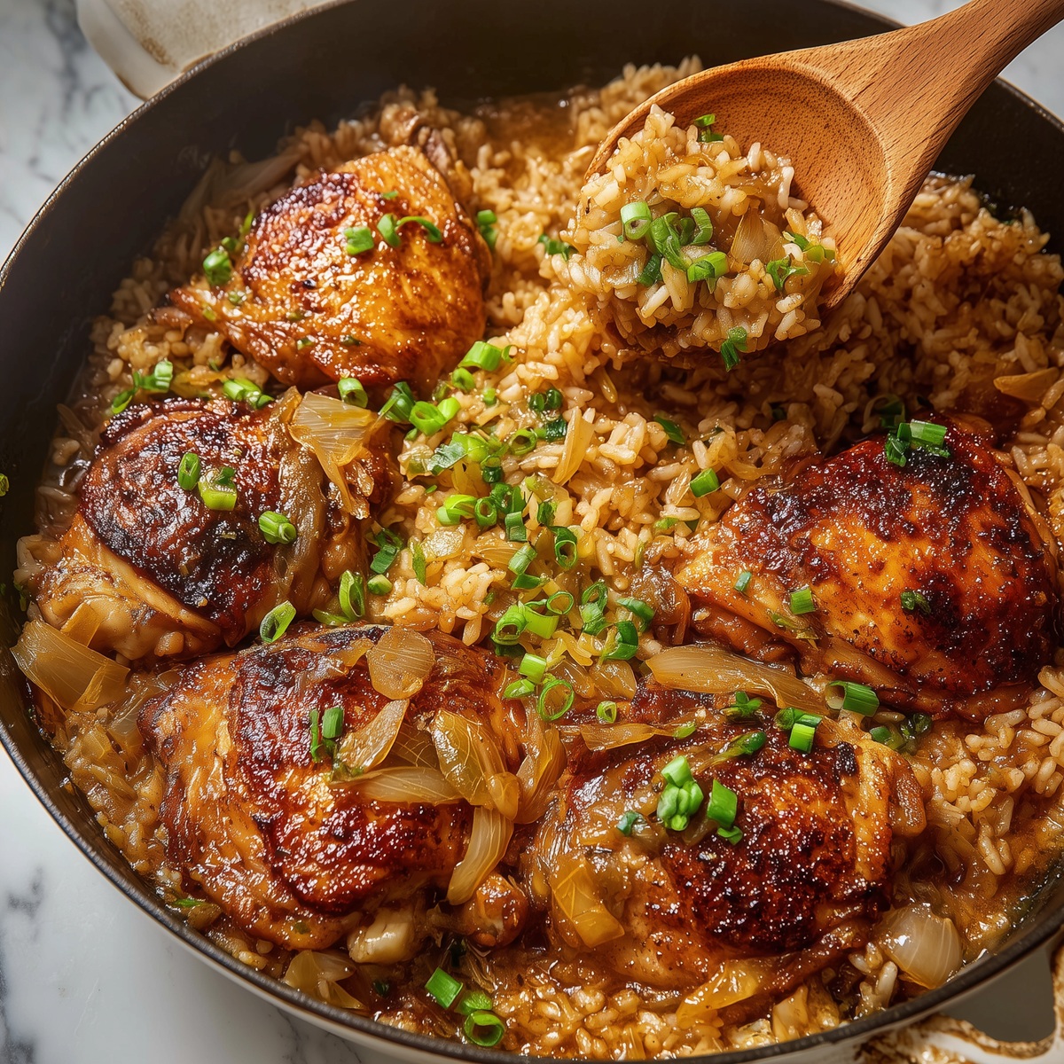One-Pot Honey Garlic Chicken and Rice