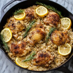 Rosemary lemon chicken and rice